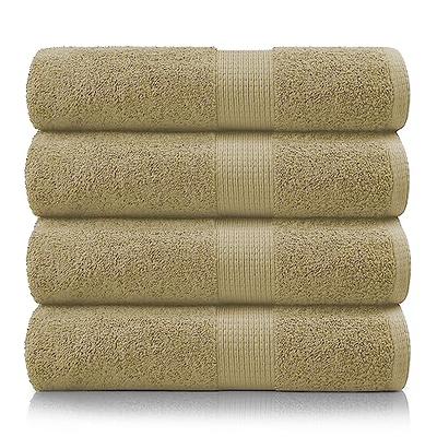 SEMAXE 8-Piece Cotton Towel Set for Bathroom. 2 Bath Towels , 2 Hand Towels & 4 Washcloths.Yellow., Size: 2 Bathtowels + 2 Handtowels + 4washcloths