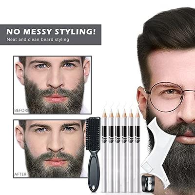 6 Pieces Barber Pencil Set 4 Barber Pencils with Built-in Sharpener and 2  Barber Blade Cleaning Brushes Hairline Outline Pencils Trimmer Clipper  Brushes for Men (White)