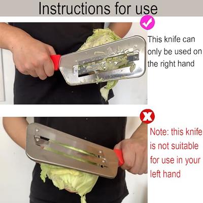 YIANI Cabbage Kitchen Knife Slicer Chopper Shredder Sauerkraut Cutter  Coleslaw Grater (Red) - Yahoo Shopping
