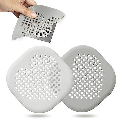 2 Pack Shower Drain Hair Catcher Grey Bathroom Accessories Durable Silicone  Drain Cover Hair Stopper with Suction Cups for Shower Kitchen Bathroom Big  Heart Shape - Yahoo Shopping