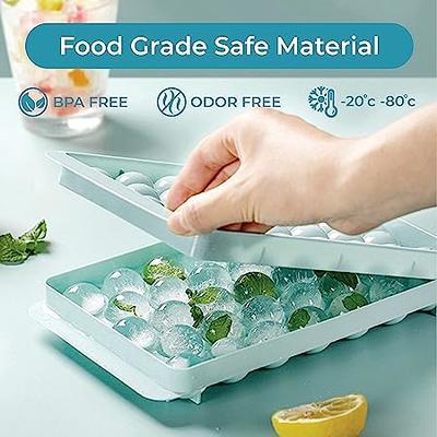 Ice Cube Trays With Lid & Bin Round Ice Mold Making for freezer 99 x 1in