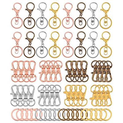 WEWAYSMILE 48Pcs 12Style Keychain Clasps Set Includes Swivel