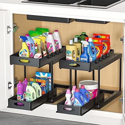 Large Capacity Slide Out Under Sink Organizer With Sliding Drawer