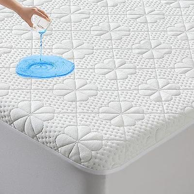 Nevlers Twin Size Slip Resistant Mattress Pad with Durable Grip : Prevent Mattress and Topper from Slipping (36 in. x 72 in. ), Off White