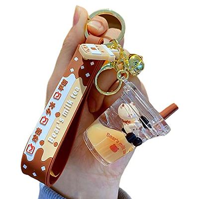 Boba Milk Tea Keychain / Boba Car Accessories/ Bubble Tea Drink Keychain  /cut Car Accessories /car Decor 