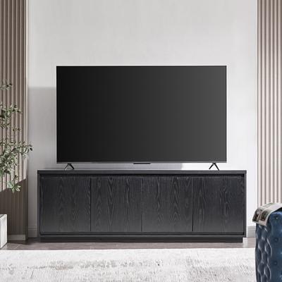 Presque Rectangular TV Stand for TV's up to 80 in Black Grain - Hudson &  Canal TV1854 - Yahoo Shopping