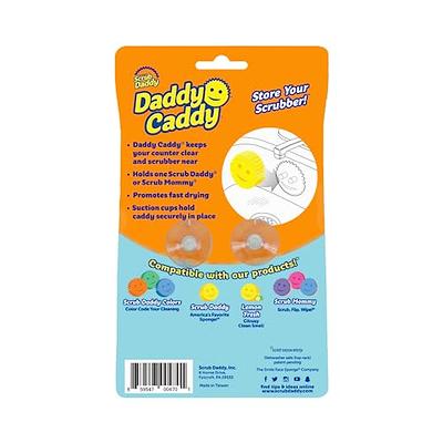 Scrub Daddy Sponge Holder - Daddy Caddy - Sink Sponge Holder  with Suction Cups for Smiley Face Sponge - Sink Organizer for Kitchen and  Bathroom - Self Draining & Dishwasher Safe - 1ct
