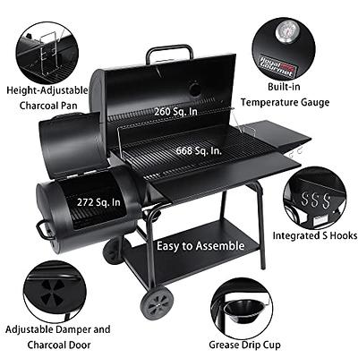 Vebreda Outdoor BBQ Grill Charcoal Barbecue Pit Patio Backyard Meat Cooker  Smoker