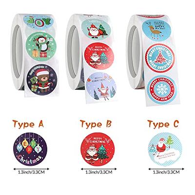 360Pcs Merry Christmas Gift Name Tags Stickers, Self-Adhesive