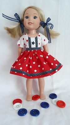 American Girl New England Patriots Cheer Uniform 18 inch Doll