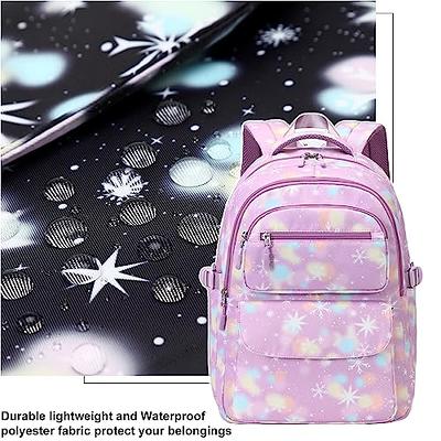 3PCS School Backpack for Girls, Kids Bookbags Set Primary Girls Students (Daypack + Lunch Bag + Pencil Case)(Pink)