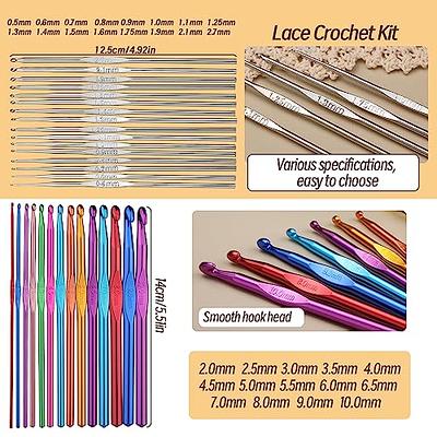 Crochet Hooks Set-9PCS/14PCS Long Crocheting Needles with Ergonomic S