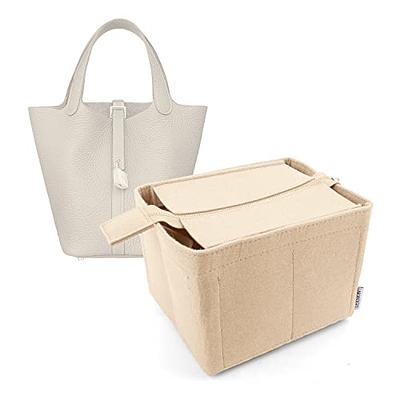 LEXSION Felt Fabric Purse Handbag Organizer Bag - Multipocket Insert Bag 8008 Be