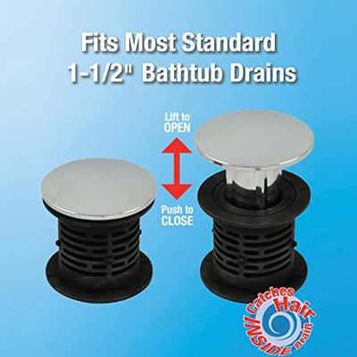 Bathroom Sink/Bathtub Hair Catcher & Drain Protector in Brushed Nickel -  Danco