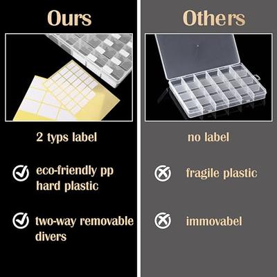 2 pack 36 Grids Clear Plastic Organizer Box Container Craft