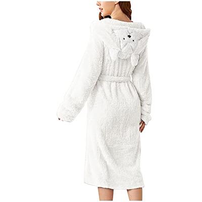 AMDBEL Robes for Women Bathrobe With Hood,Pink Robes for Women Plus Size,  Women's Warm Fleece Winter Robe with Hood, Long Plush Hooded Bathrobe -  Yahoo Shopping