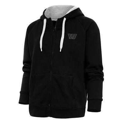 Men's Antigua Black New York Giants Logo Victory Pullover Hoodie 