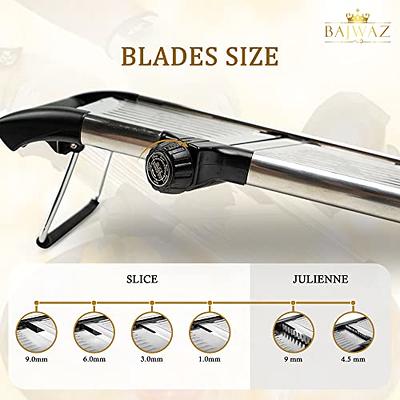 Pro Stainless Steel Mandoline Slicer 6 Blades For Fruit Veggie Julienne, Free Shipping