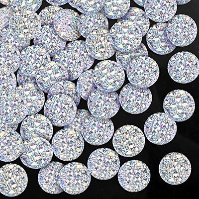 Yantuo Flat Back Rhinestones Black Crystal AB SS20 1440 Pcs, 5mm Round Non Hotfix Glass Stones, Bling Gems for Nail Art,Tumbler Cup,Shoes,DIY Crafts
