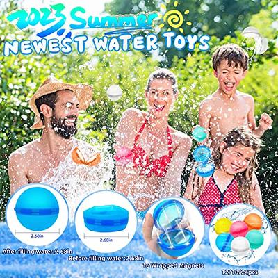  98K Reusable Water Bomb Balloons, Latex-Free Silicone Water  Splash Ball with Mesh Bag, Self-Sealing Water Bomb for Kids Adults Outdoor  Activities Water Games Toys Summer Fun Party Supplies (12Pcs) : Toys