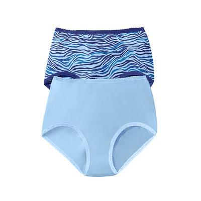 Plus Size Women's Cotton 3-Pack Color Block Full-Cut Brief by Comfort Choice  in Evening Blue Assorted (Size 13) Underwear - Yahoo Shopping