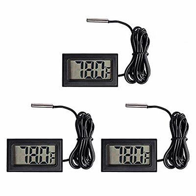 KeeKit Refrigerator Thermometer, 2 Pack Digital Freezer Thermometer,  Upgraded Fridge Thermometer with Large LCD Display, Max/Min Record Function  for