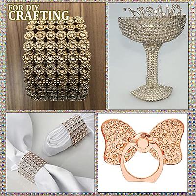 660Pcs Champagne Gold Crystal Rhinestones Nail Art Flat Back Round Multi  Sized Shapes Stones Gem Rhinestone Beads for Nail Art DIY Jewelry Crafts