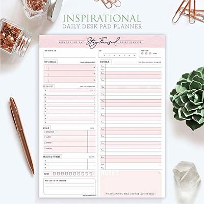 Daily Planner Notepad To Do List Schedule- 50 Tear off Premium Stay Focused Lists  Pad (Rose Pink) - Yahoo Shopping