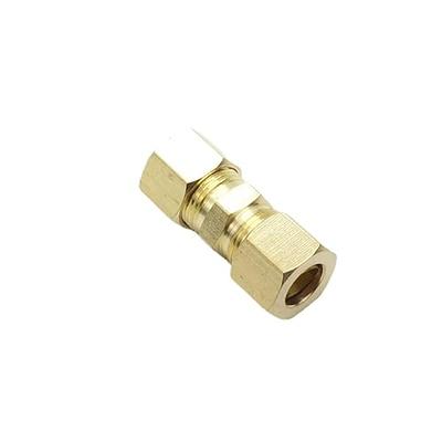 Legines Brass Compression Tube Fitting, Union, 3/8 OD x 3/8 OD, Pack of 2