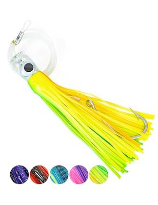 Trolling Lures Saltwater Fishing Lures, Offshore Big Game Lures for Tuna  Marlin Mahi Wahoo Deep Sea Fishing Lures Bait Rigged Squid Skirt Leader  Hooks