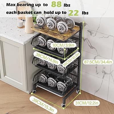 Fruit Vegetable Storage Basket Kitchen 3/4/5 Tiers Stackable - Temu