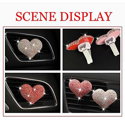 2 Pack Car Air Vent Clip Charms, Crystal Car Diffuser Vent Clip, Rhinestone  Oil Diffuser Vent Clip, Car Fresheners For Women, Bling Car Accessories Fo