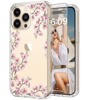 LUHOURI iPhone 13 Pro Max Case with Screen Protector, Clear Fashion Designs  Protective Phone Cover for Women Girls, Slim Durable Phone Case for iPhone