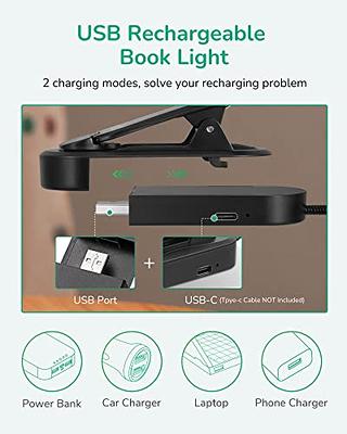LED USB Rechargeable Book Light Reading Light Eye Protection Night Light  Portable Clip Desk Light Bookmark Read Light Night Lamp