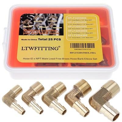 LTWFITTING 1/2-Inch OD 90 Degree Compression Union Elbow,Brass Compression  Fitting(Pack of 100)