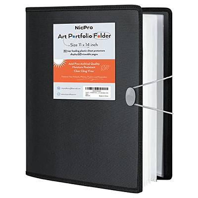 30/60/80-Pocket Document Organizer Binder (Holds Up to 600 Sheets of A4  Paper) Presentation Book for Artwork Binder with Plastic Sleeves Folder  with Clear Sheet Protectors Art Portfolio Folder 3 PCS : Buy