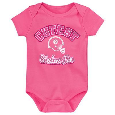 Girls Infant Black Pittsburgh Steelers All Hearts Jersey Long Sleeve Dress