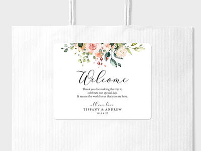 Welcome Bag Tags for Wedding Welcome Bag Labels Welcome 