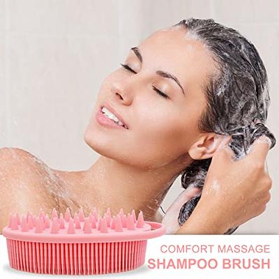 Silicone Shower Brush Silicone Body Brush Shower Scrubber with Added soap  Exfoliating Massage Bath Brush Set of 4 Shower Loofah Brush to Deep Cleaning  Skin 4 Colors