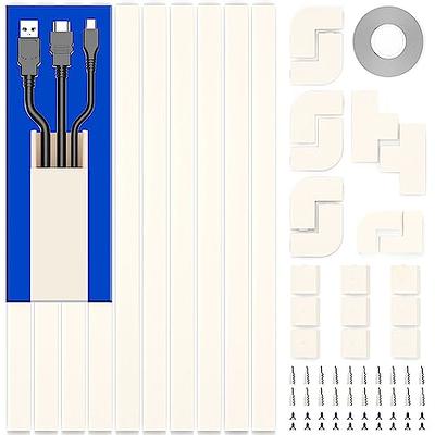 Delamu One-Cord Channel Cord Hider Wall, 142in Cable Cover, Cable Concealer  Raceway, Cable Hider, Paintable