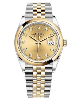 Rolex Datejust 36 Steel and Yellow Gold - Diamond Bezel - Oyster