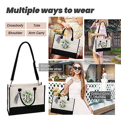 Tote Bag with Wreath Monogram - Personalized Brides