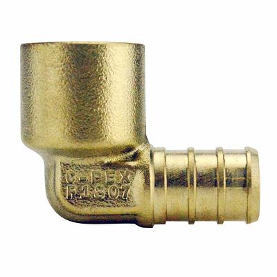 Anderson Metals-04095-0606 Brass Tube Fitting, 45 Degree Elbow, 3/8 Flare  x 3/8 Male Pipe