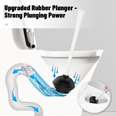 Plunger and Brush Set, 2 in 1Toilet Plunger and Brush Set, Black Toilet  Brush and Holder