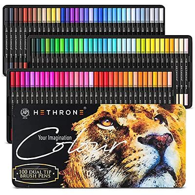 Kingart Pro, Twin-Tip Brush Pen Art Markers, Set of 48 Unique & Vivid  Colors - Yahoo Shopping