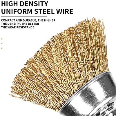 3pcs /10pcs Wire Brush Wheel Cup Brush Set, Wire Brush For Drill 1/4 Inch  Hex Shank 0.012 Inch Coarse Carbon Steel Crimped Wire Wheel For Cleaning Rus