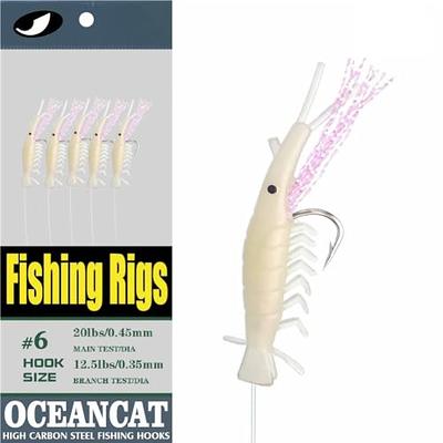 NA 8 Packs/40 Hooks Size 1#/2#/3#/4# Luminous Sabiki Rigs Fishing