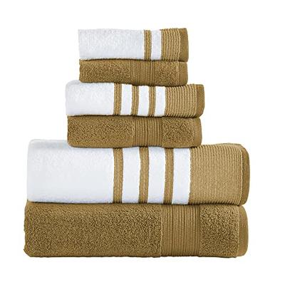 Modern Threads 6 Piece Set, 2 Bath Towels, 2 Hand Towels, 2