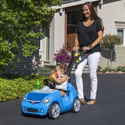 Step2 Whisper Ride Blue Cruiser Push Car and Ride on Toy for Toddlers