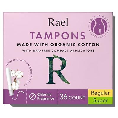 August Organic Menstrual Day and Night Pads, 100% Certified Organic Cotton,  Compostable Wrappers, Toxin Free, Fragrance Free, Hypoallergenic, 96 Pads